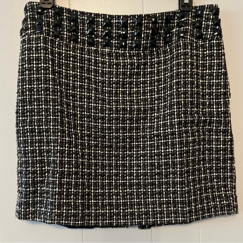Heart Soul Black and White Mini Pencil Skirt